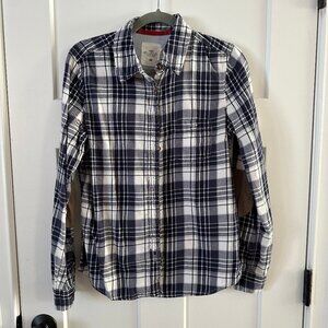 LOGG by H&M Plaid Button-Up Shirt with Elbow Patches
